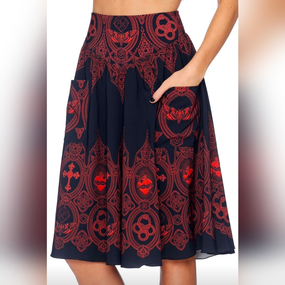 Blackmilk Invocation Yoke Midi Skirt Limited Size L